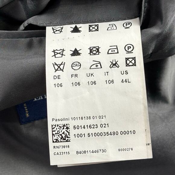 Hugo Boss Blazer Men’s 44L 100% Virgin Wool Ermenegildo Zegna Cloth Herringbone - Picture 8 of 16